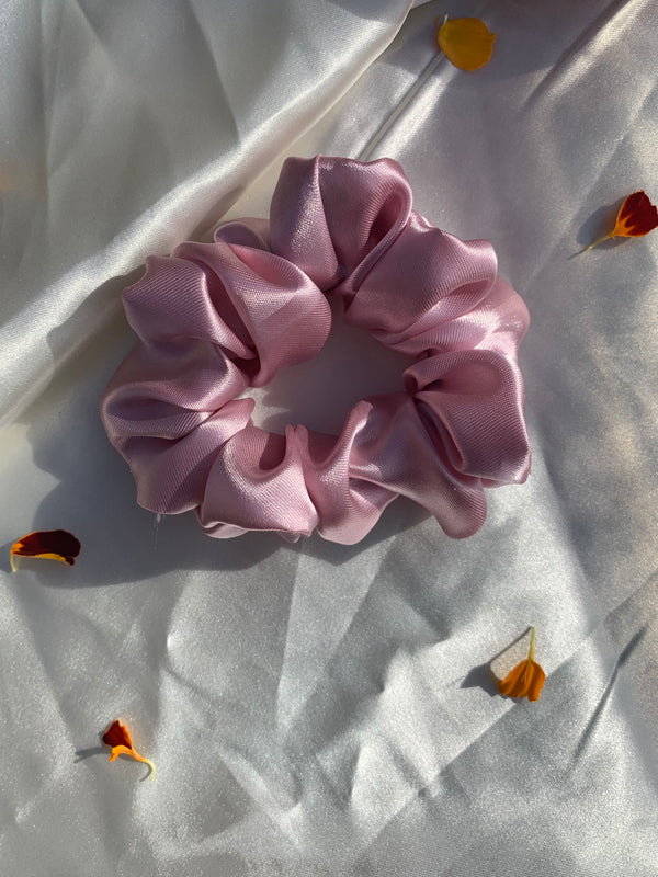 Baby Pink Silk Scrunchie | Set of 2