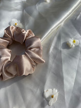 Champagne Gold Silk Scrunchie | Set of 2