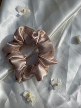 Champagne Gold Silk Scrunchie | Set of 2